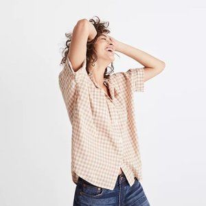 Courier Side-Button Shirt in Gingham Check